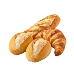 Ilustração de produtos de padaria em uma vitrine digital